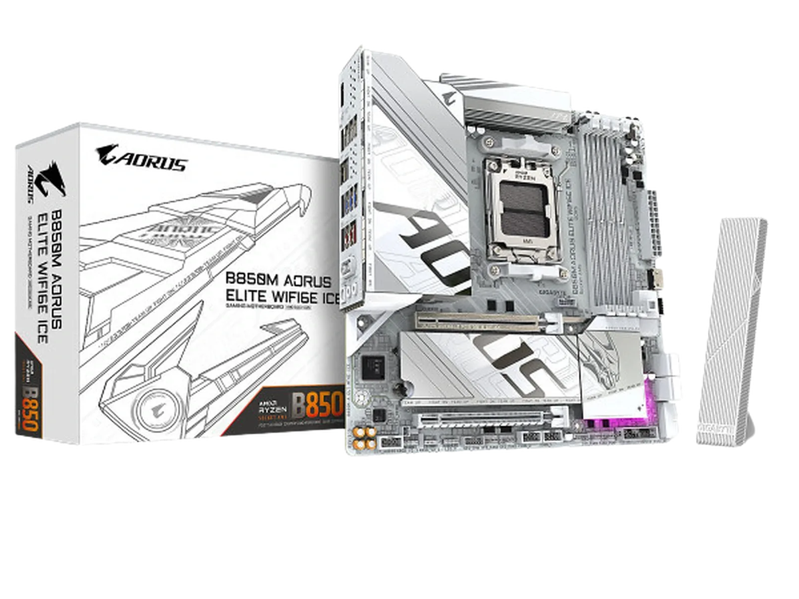 Gigabyte B850M AORUS ELITE WIFI6E ICE